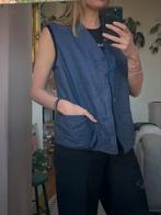 Blauwe Gilet met Wollen Voering - Maat L, Kleding | Dames, Bodywarmers, Ophalen of Verzenden, Zo goed als nieuw, Maat 38/40 (M)