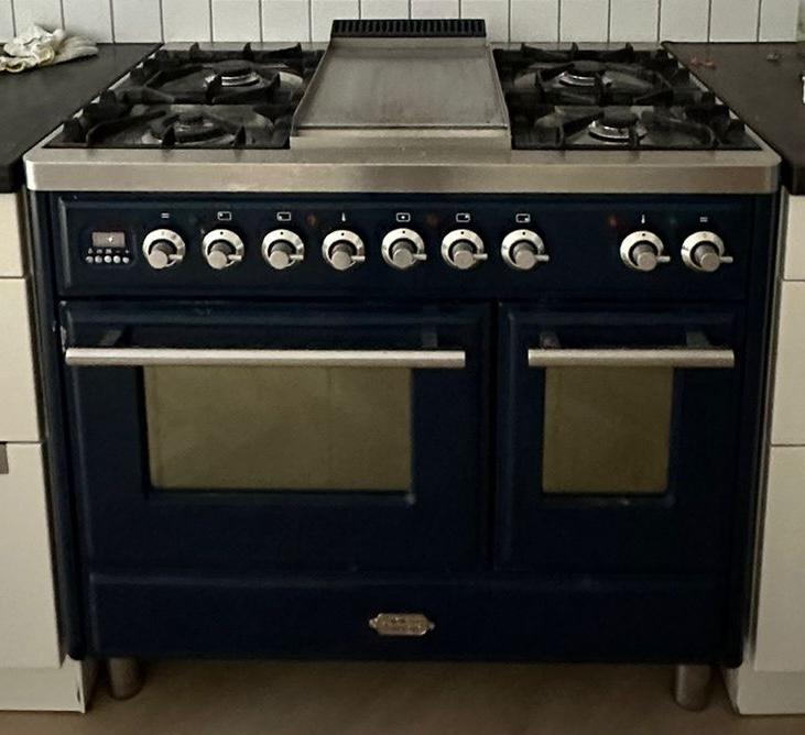Boretti Majestic Blauw 100cm Gas Dubbele Oven, Ophalen, Gebruikt, 60 cm of meer, Gas