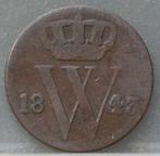 1/2 cent 1843 - halve cent 1843 Willem 2, Postzegels en Munten, Munten | Nederland, Overige waardes, Koning Willem III, Losse munt