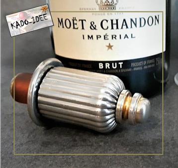 Vintage verzilverde flessendop New York stijl - 8,5 cm  beschikbaar voor biedingen