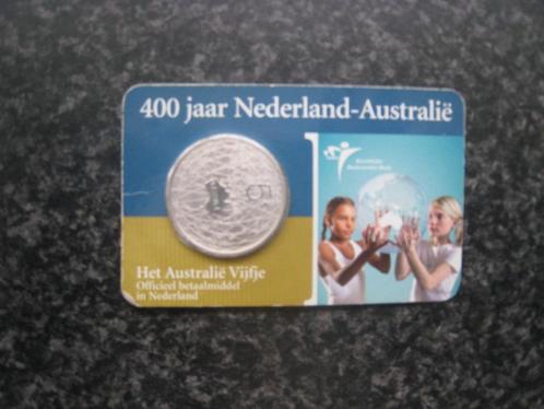 ZILVER 5 EURO MUNT-400 JR. NEDERLAND-AUSTRALIE-COINCARD 2006, Postzegels en Munten, Munten | Europa | Euromunten, 5 euro, Overige landen