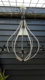 Hanglamp met 7 kaarsen houders, Huis en Inrichting, Lampen | Hanglampen, Ophalen, Gebruikt, Glas, 50 tot 75 cm