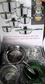 NIEUW, COOKWARE 12-delige RVS pannenset, alle warmtebronnen, Huis en Inrichting, Keuken | Potten en Pannen, Nieuw, Pannenset, Ophalen of Verzenden