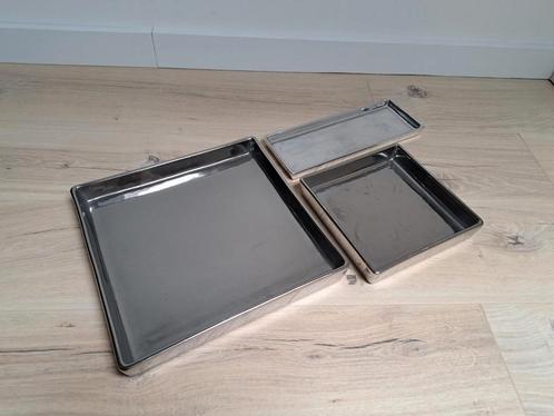 3 zilverkleurige onderzet plateau's, Huis en Inrichting, Woonaccessoires | Overige, Nieuw, Ophalen of Verzenden