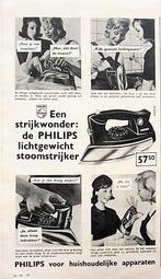 3 vintage reclames advertenties 58-62 strijkijzer wasmachine, Ophalen of Verzenden, Gebruikt, Overige typen