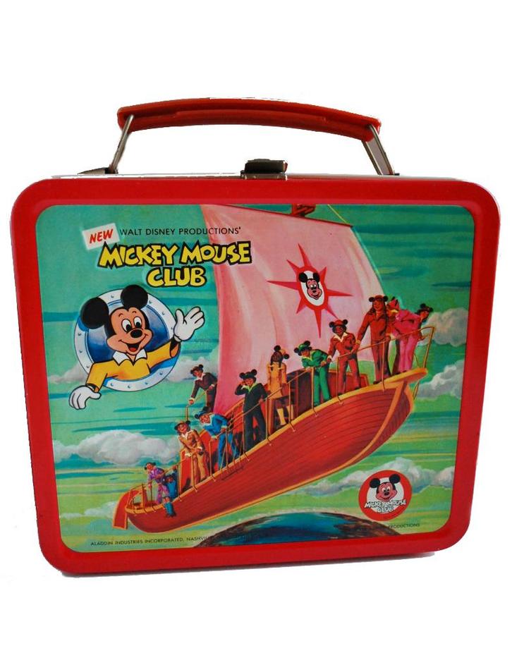 Vintage uit USA : De originele metalen versie!!, Verzamelen, Disney, Zo goed als nieuw, Tas, Koffer of Zak, Mickey Mouse, Ophalen of Verzenden
