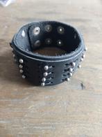 Brede lederen armband, Ophalen of Verzenden, Zo goed als nieuw, Leer