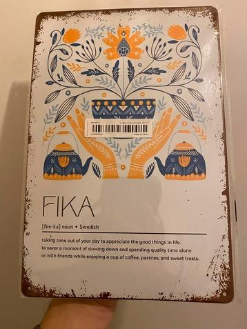 Fika Metalen Wanddecoratie - Nieuw beschikbaar voor biedingen
