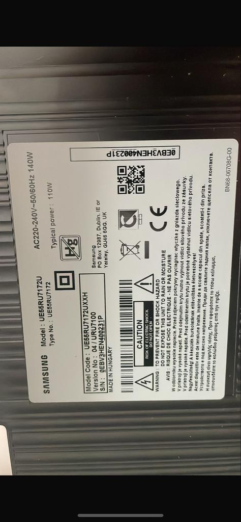 Samsung UE55RU7172U Mainboard & Powerboard - Werkend!, Audio, Tv en Foto, Televisie-accessoires, Gebruikt, Ophalen of Verzenden