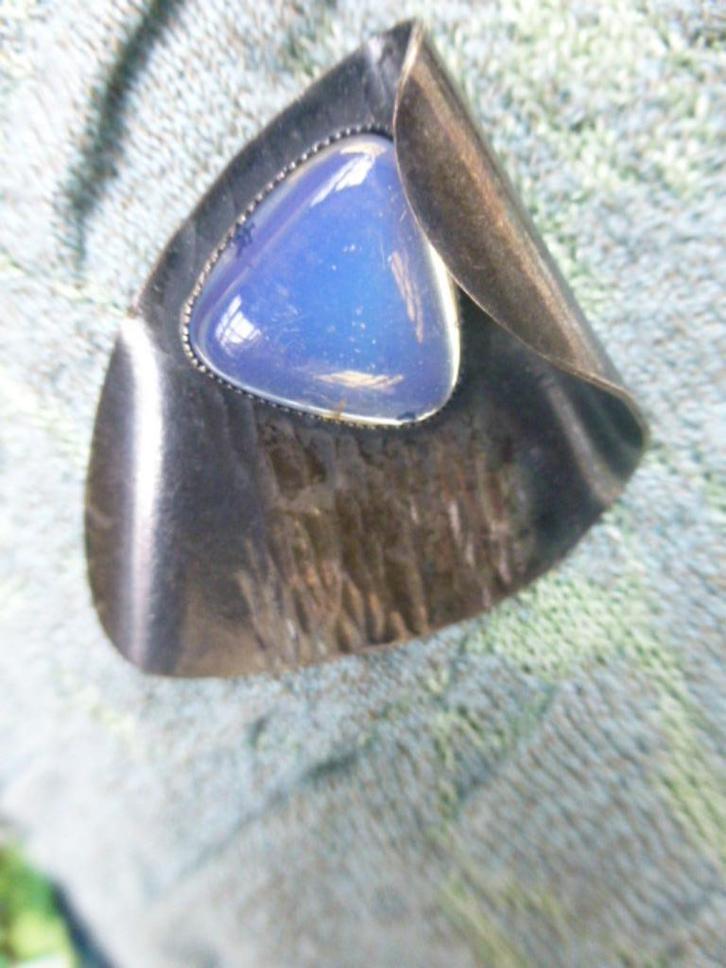 Vintage Broche met faux-Maansteen / Opalite, Sieraden, Tassen en Uiterlijk, Antieke sieraden, Broche, Overige materialen, Verzenden