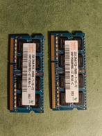 2 sticks hynix 2GB ram DDR3 SODIMM, Computers en Software, RAM geheugen, Gebruikt, DDR3, Ophalen of Verzenden, Desktop