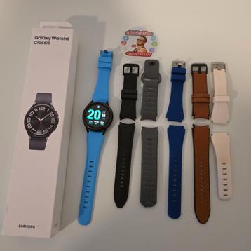 Samsung Galaxy Watch 6 Classic LTE 43 mm Black, many Straps beschikbaar voor biedingen