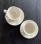 3 espresso kopjes en 5 schoteltjes room wit / crème Iittala, Ophalen of Verzenden, Zo goed als nieuw, Overige stijlen, Kop(pen) en/of Schotel(s)