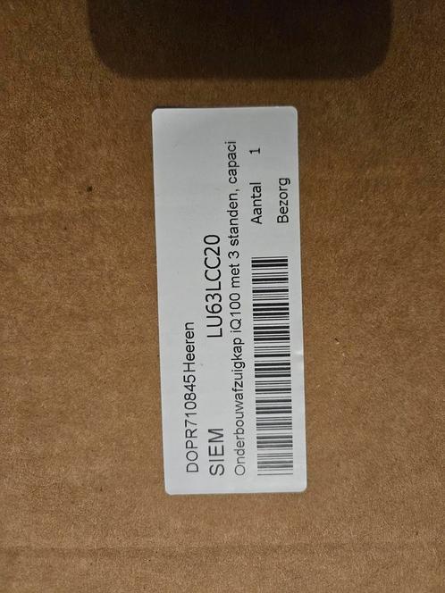 Siemens LU63LCC20, Witgoed en Apparatuur, Afzuigkappen, Nieuw, Onderbouw afzuigkap, 200 tot 400 m³ per uur, Ophalen of Verzenden