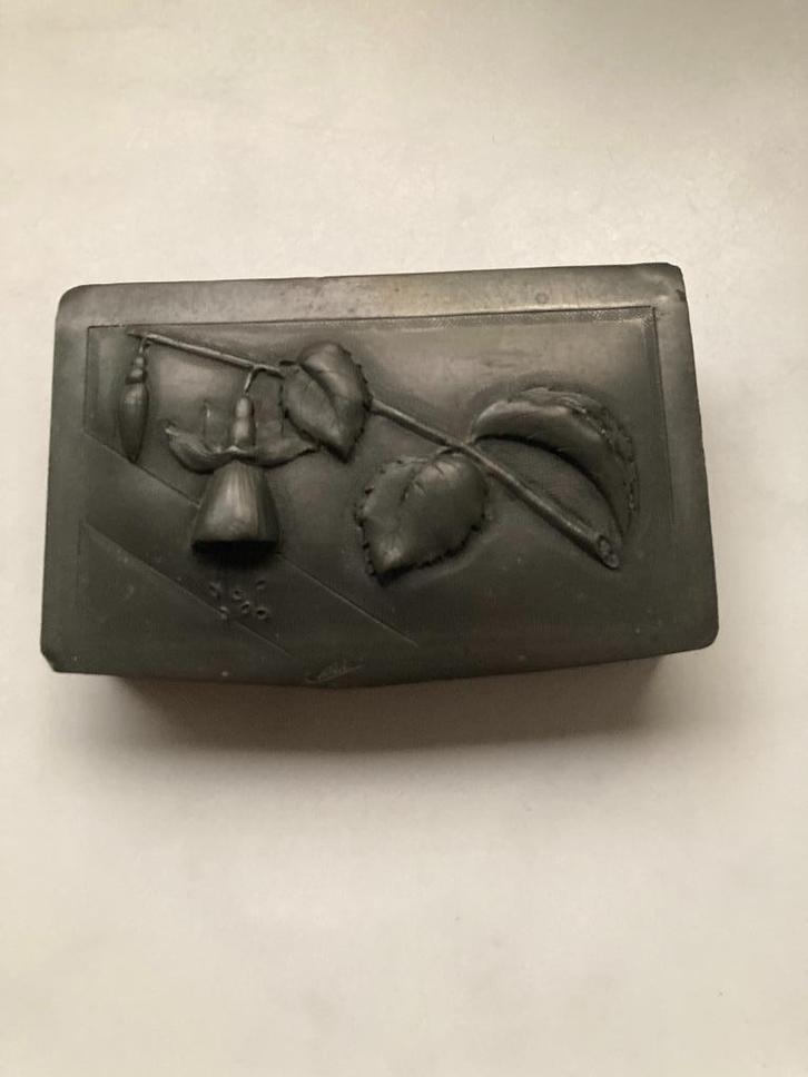 Art Nouveau Tinnen Doosje, Cortési, Antiek en Kunst, Antiek | Tin, Ophalen of Verzenden