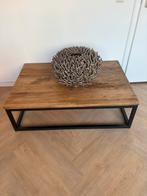 Industriële houten salontafel, Gebruikt, 100 tot 150 cm, 50 tot 100 cm, Industrieel hout & metaal