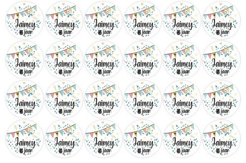 Traktatie bedankjes stickers vel birthday met vlaggen, Hobby en Vrije tijd, Stickers en Plaatjes, Nieuw, Sticker, Ophalen of Verzenden