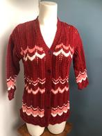 Wijnrood roze handgebreid gebeid vestje m, Kleding | Dames, Truien en Vesten, Maat 38/40 (M), Ophalen of Verzenden, Zo goed als nieuw