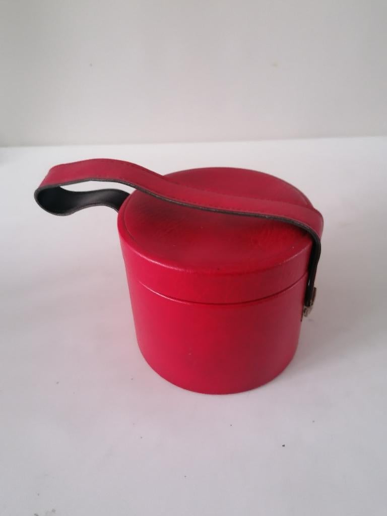 Vintage rood skai beauty case, Ophalen of Verzenden