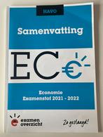 ExamenOverzicht - Samenvatting Economie havo, Ophalen, HAVO, Nederlands, ExamenOverzicht