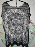 Zwarte top met mandala patroon - Maat L, Zwart, Maat 42/44 (L), Ophalen of Verzenden, Onbekend