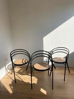 Vintage buisframe webbing stoelen (3 stuks), Huis en Inrichting, Stoelen, Ophalen, Gebruikt, Hout