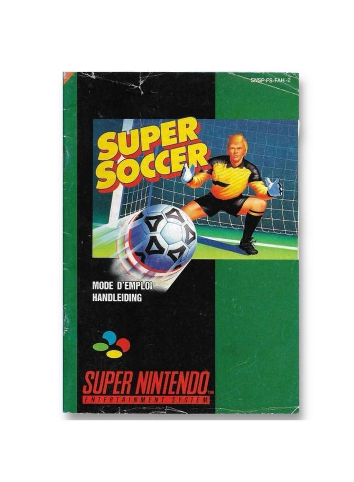 Handleiding Super Nintendo: Super Soccer, FR en NL, Spelcomputers en Games, Games | Nintendo Super NES, Zo goed als nieuw, Sport