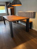 Oud Teakhout, Huis en Inrichting, Tafels | Eettafels, Ophalen, Gebruikt, 200 cm of meer, 50 tot 100 cm