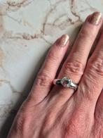 Melano ring maat 50 zilverkleurig inclusief steen, Ophalen, IJzer of Staal, Zo goed als nieuw, Dame