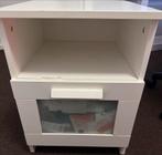 Ikea Brimnes Nachtkastje Wit - Gebruikt, Huis en Inrichting, Slaapkamer | Nachtkastjes, Gebruikt, Minder dan 45 cm, Ophalen of Verzenden