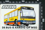 Sticker: BBA - De bus is aardig op weg - Tilburg, Verzenden, Zo goed als nieuw, Bedrijf of Vereniging