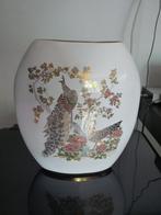 Mooie griekse vaas met bladgoud en pauw, handmade, Ophalen of Verzenden