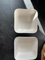 2x Blokker schaaltjes vierkant, Ophalen, Gebruikt, Porselein of Keramiek, Schaal