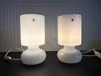 Ikea LYKTA, wit opaalglas- set van 2. jaren 90, Ophalen of Verzenden, Minimalistisch, Minder dan 50 cm, Glas