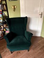 Ikea strandmon velvet donkergroen, Huis en Inrichting, Fauteuils, Ophalen, 75 tot 100 cm, Zo goed als nieuw, Stof