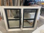 Gebruikt gevelkozijn met 2 draaikiepramen, Doe-het-zelf en Verbouw, Kozijnen en Schuifpuien, Gebruikt, Raamkozijn, Inclusief glas