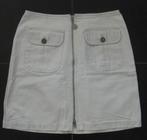 Moschino crème rok, met rits midvoor, katoen glitter 36, Kleding | Dames, Rokken, Wit, Maat 36 (S), Gedragen, Boven de knie