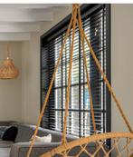 Zwarte houten jaloezieën, Ophalen, Gebruikt, 200 cm of meer, Zwart