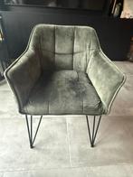 Velvet eetkamerstoel Jayron groen, Huis en Inrichting, Stoelen, Ophalen, Zo goed als nieuw, Overige kleuren, Vier