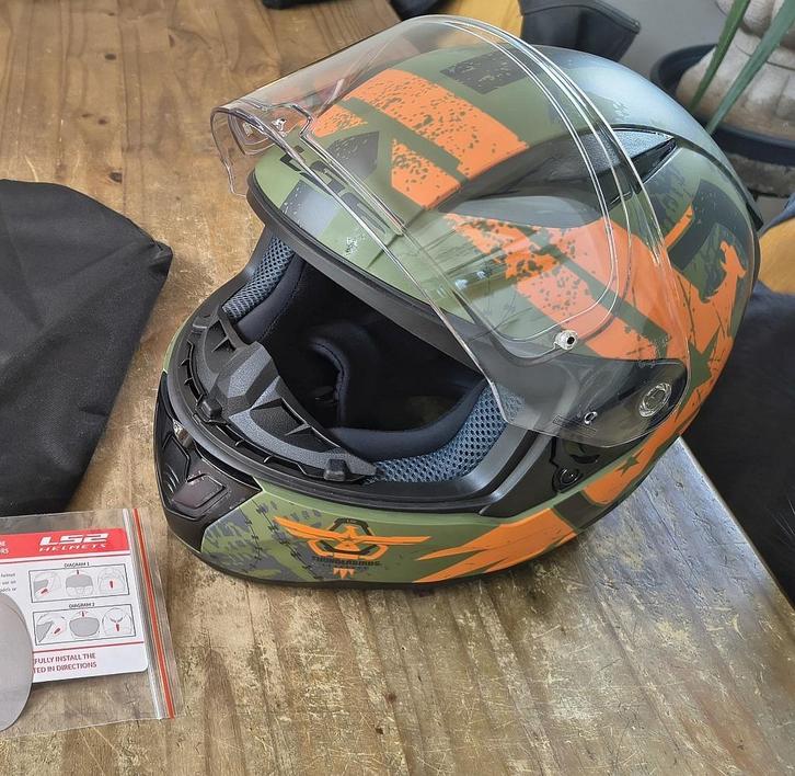 LS2 Rapid II Thunderbirds Matt Orange + Pinlock 70 Max - S, Motoren, Kleding | Motorhelmen, Dames, Heren, Integraalhelm, S, Overige merken