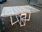 Oude houten klaptafel, Huis en Inrichting, Tafels | Eettafels, Ophalen, Gebruikt, Grenenhout, Landelijk