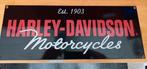 Harley Davidson bord 43x17cm nieuwstaat teab, Verzamelen, Merken en Reclamevoorwerpen, Reclamebord, Ophalen of Verzenden, Zo goed als nieuw
