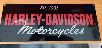Harley Davidson bord 43x17cm nieuwstaat teab 