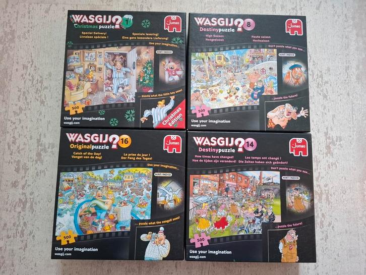 4x Wasgij 500 stukjes Destiny original christmas, Hobby en Vrije tijd, Denksport en Puzzels, Zo goed als nieuw, Legpuzzel, 500 t/m 1500 stukjes