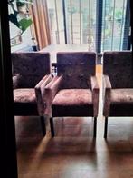 3 croco velvet fauteuils bruinachtig kleur, Ophalen, Zo goed als nieuw, Stof