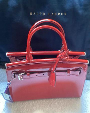 Ralph Lauren Prachtige Rode lak lederen RL50  Handtas beschikbaar voor biedingen