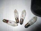 4 lampjes kaarsenbrug 34 volt, Diversen, Ophalen of Verzenden, Gebruikt