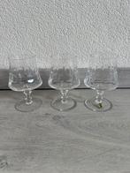 Set 3 klassieke kristallen glazen voor likeur bv (Zwiesel), Ophalen of Verzenden, Zo goed als nieuw, Overige typen