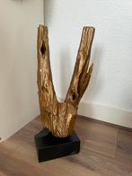 PTMD - woonaccessoires goud hout op voetstuk, Ophalen