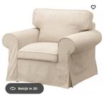 EKTORP Fauteuil Lichtbeige, Huis en Inrichting, Ophalen, 75 tot 100 cm, Zo goed als nieuw, 100 tot 125 cm